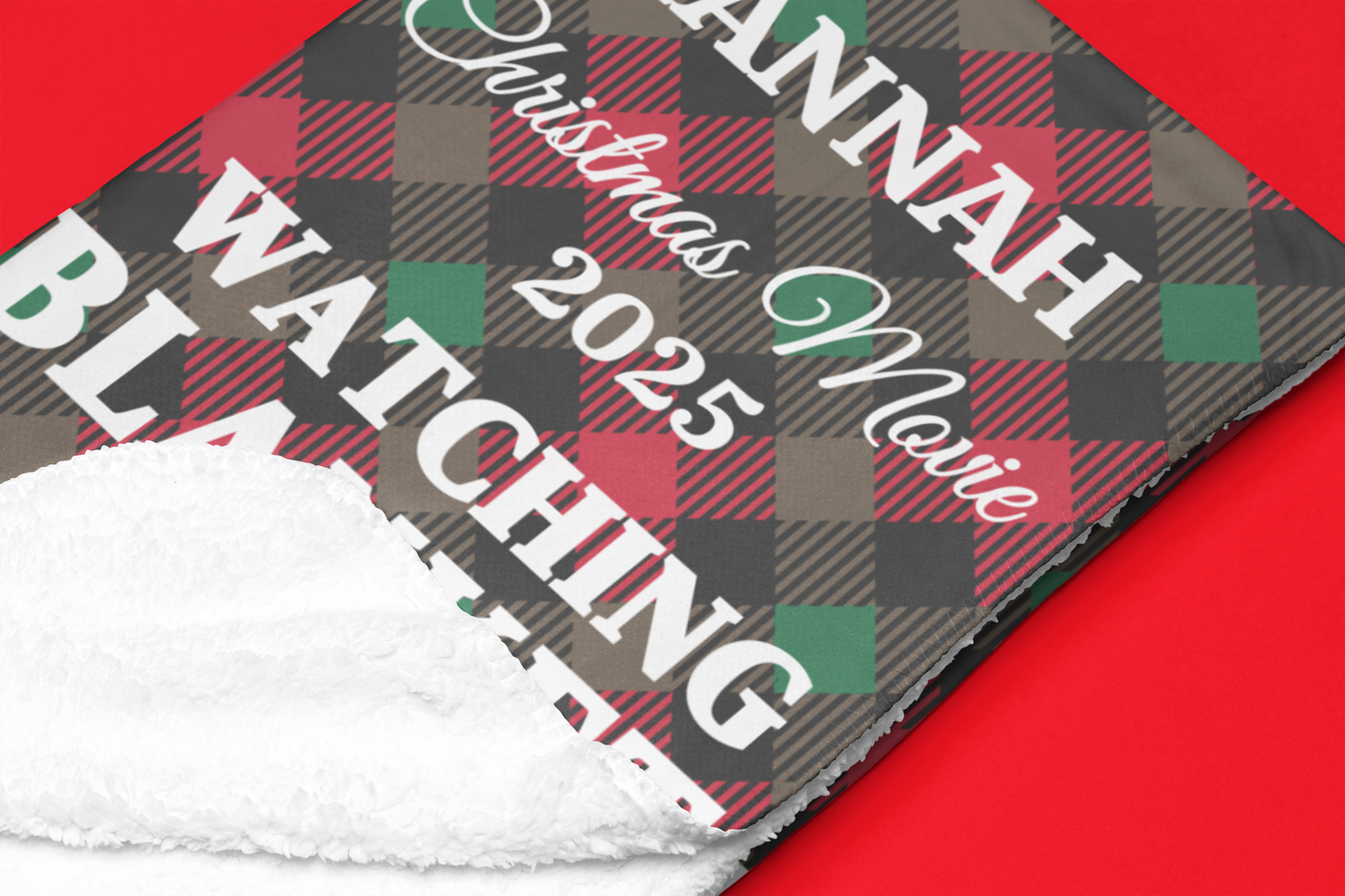 Personalized Christmas Movie Watching Blanket (3 Types)
