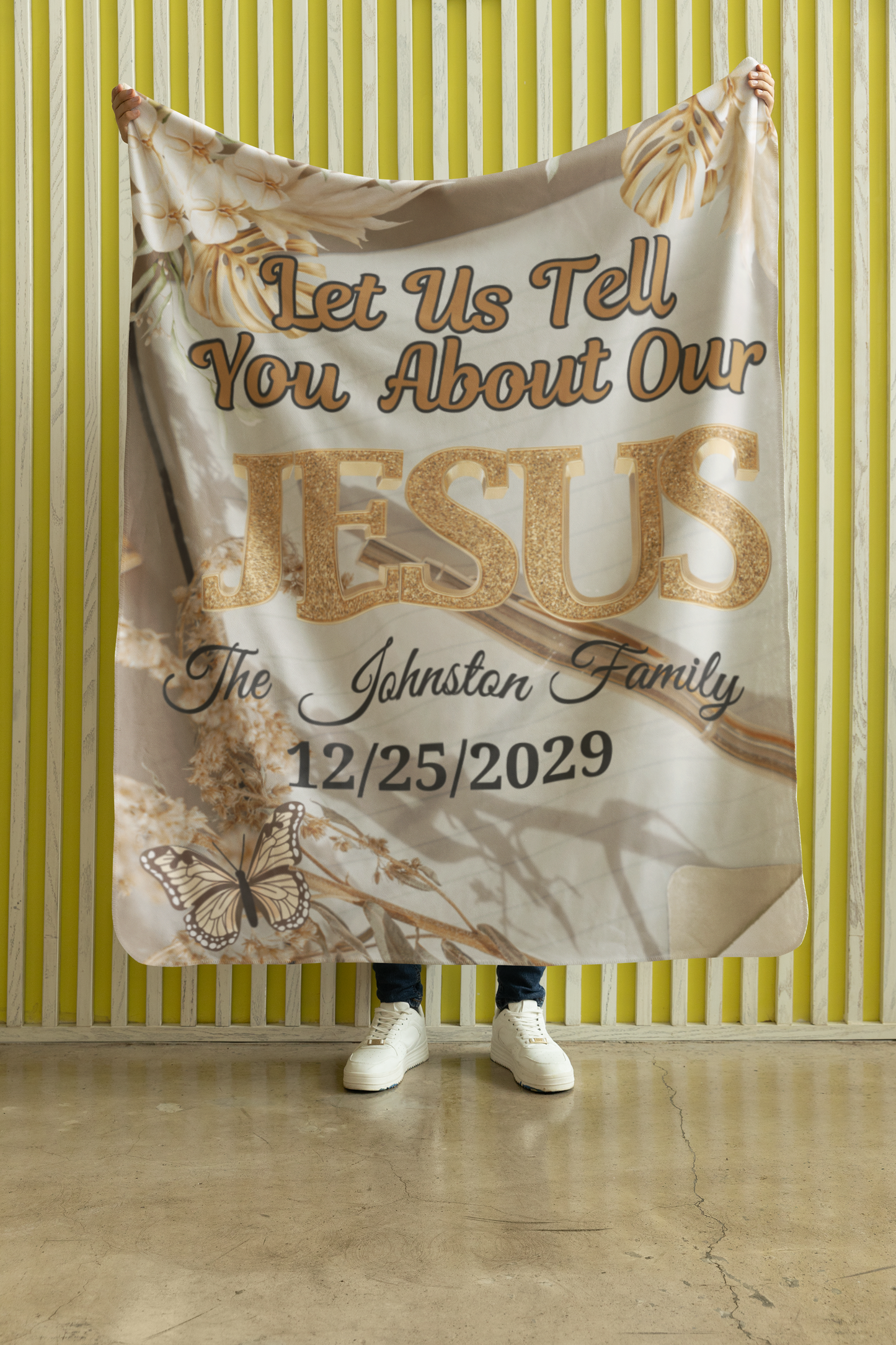 Personalized Let Us Tell You About Our Jesus Blanket (3 sizes)