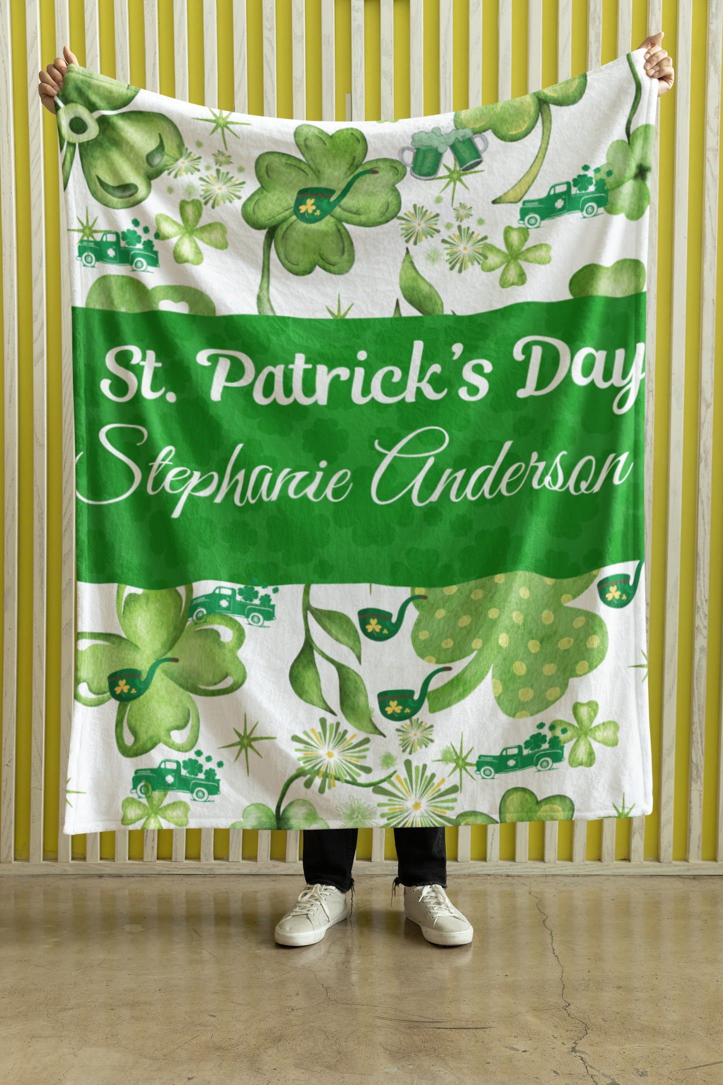 Personalized St. Patrick Plush Fleece Blanket - 50x60 & 60X80,