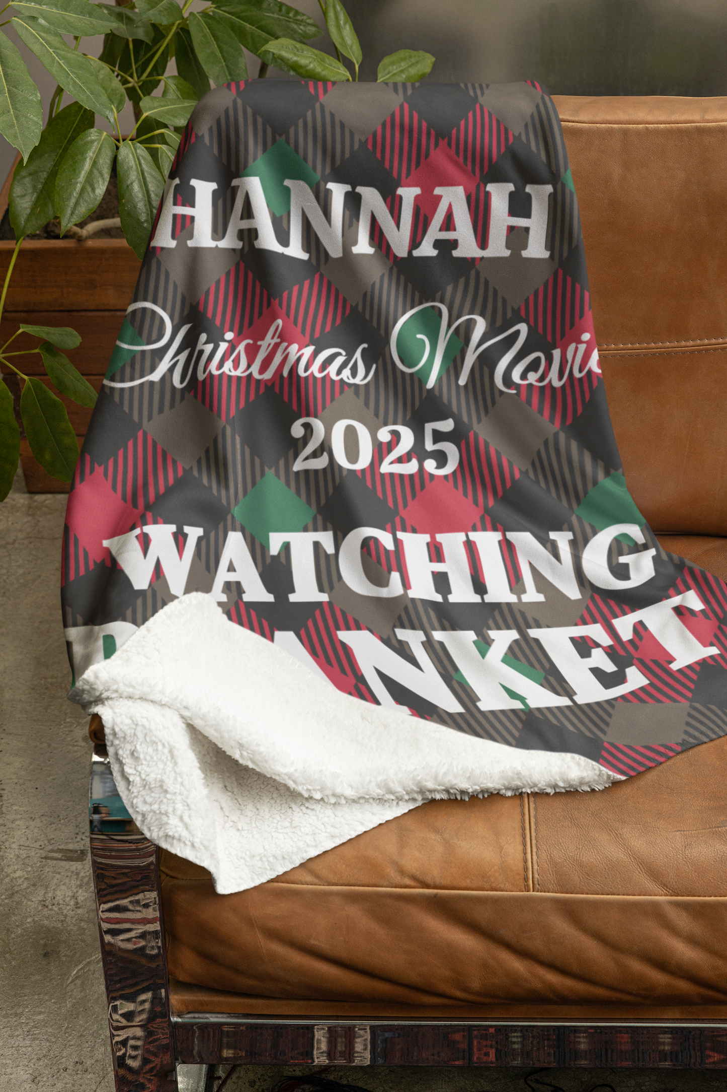 Personalized Christmas Movie Watching Blanket (3 Types)