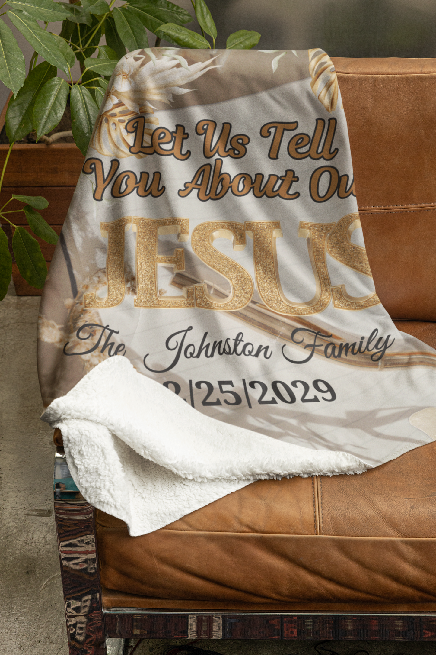 Personalized Let Us Tell You About Our Jesus Blanket (3 sizes)