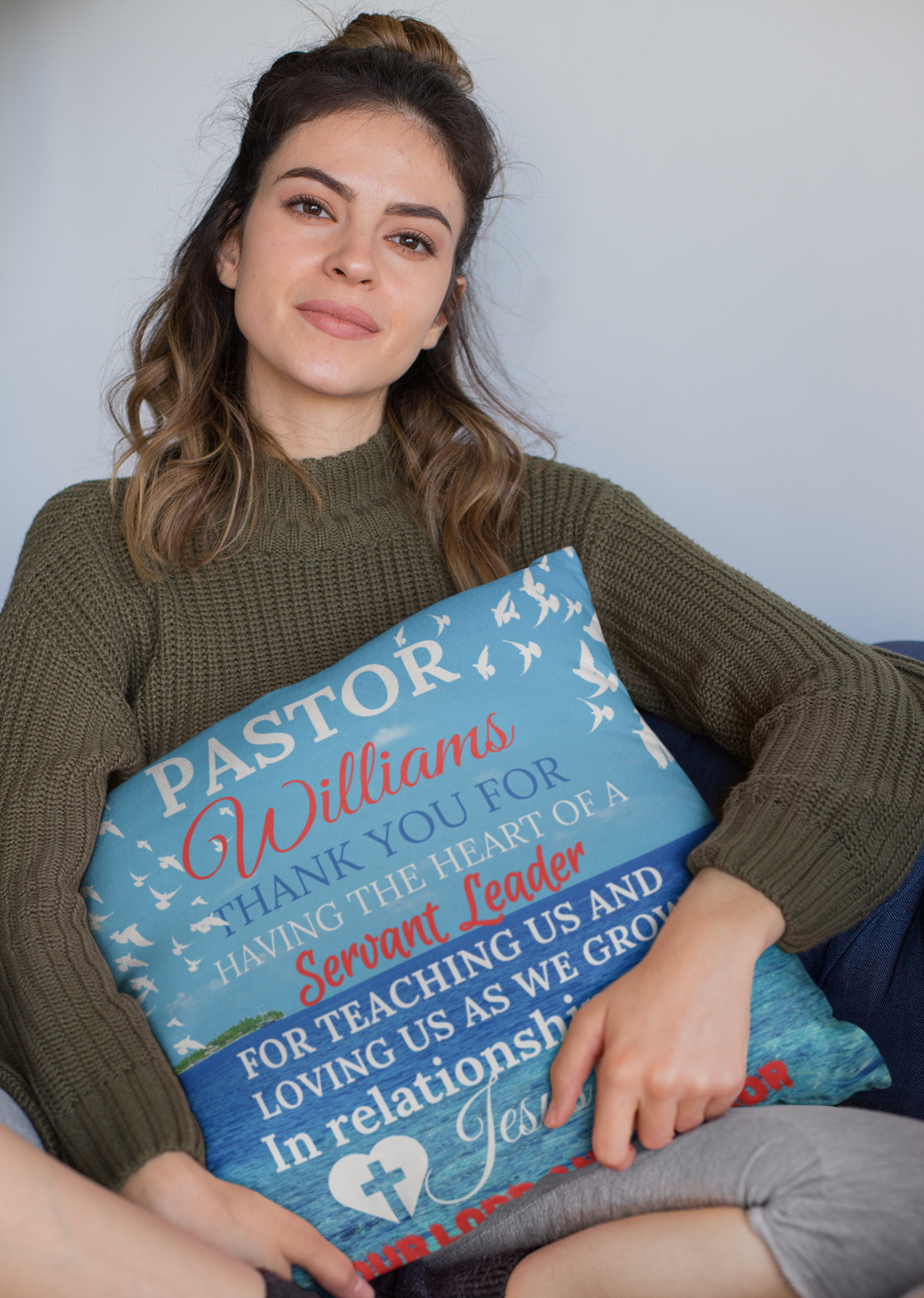 Personalized Pastor Plush Fleece & Sherpa Mink Blanket