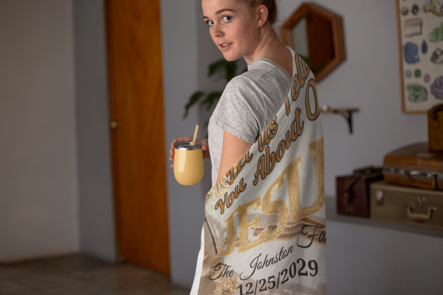 Personalized Let Us Tell You About Our Jesus Blanket (3 sizes)