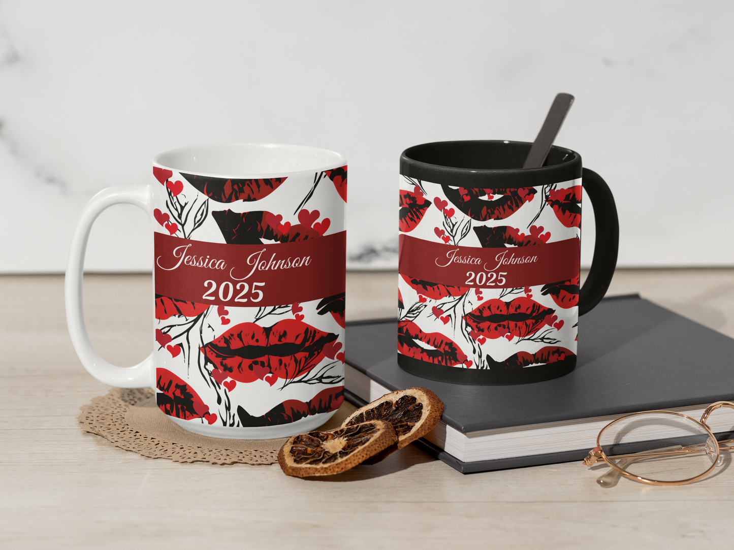 Personalized Kiss Me Valentine Mug 11oz&15oz