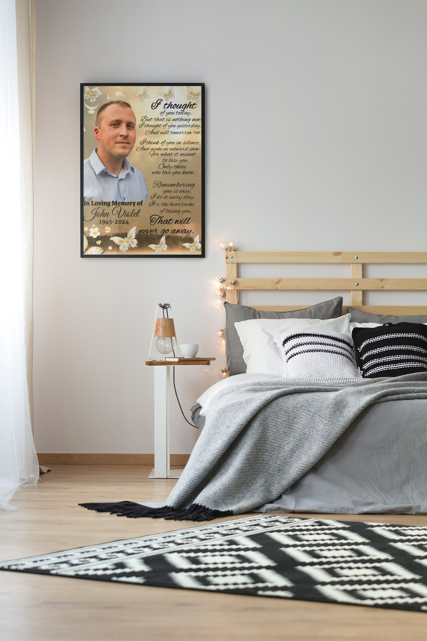 Personalized Memorial Deluxe Portrait Canvas 1.5in Frame (8 sizes)
