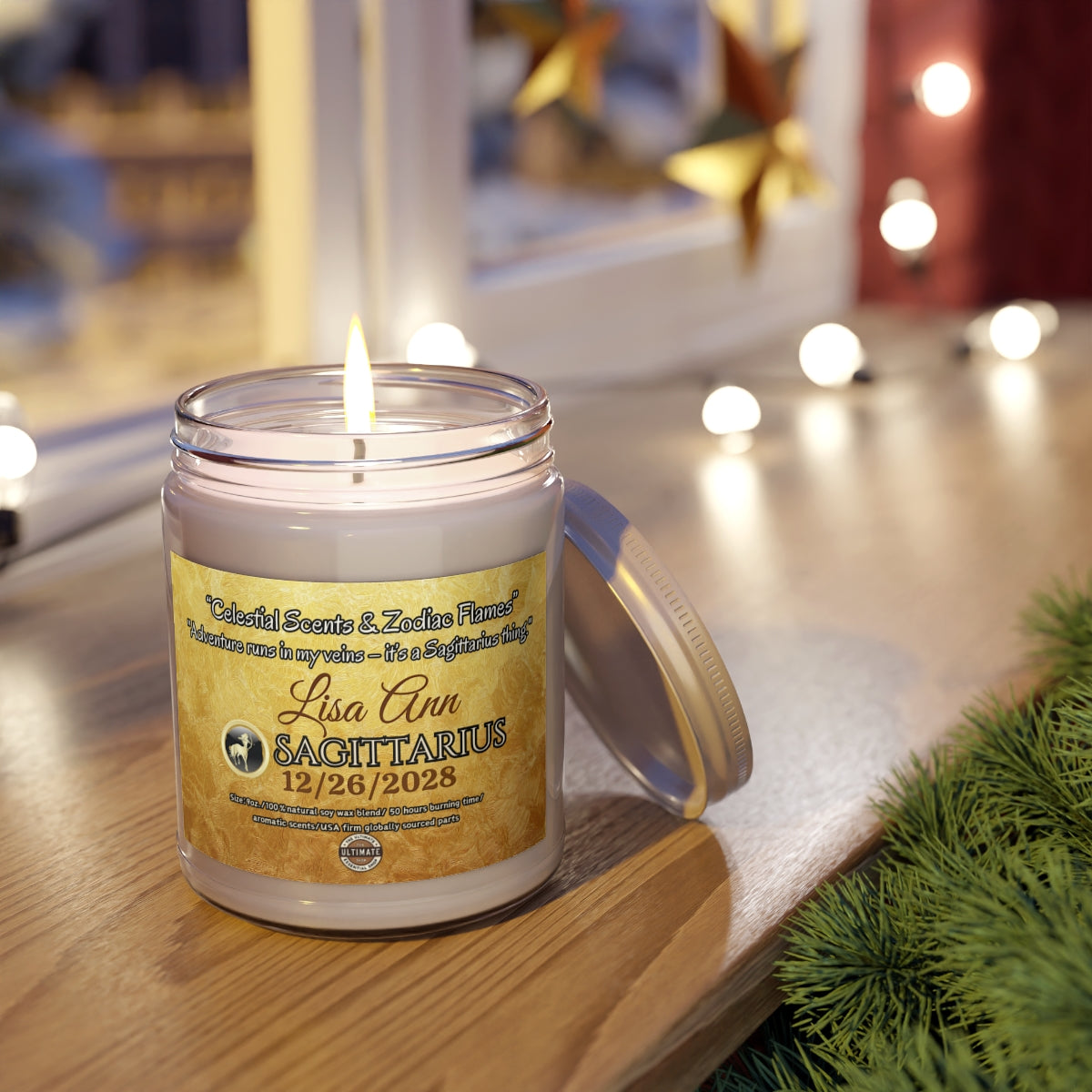 Personalize Sagittarius Scented Candles, 9oz