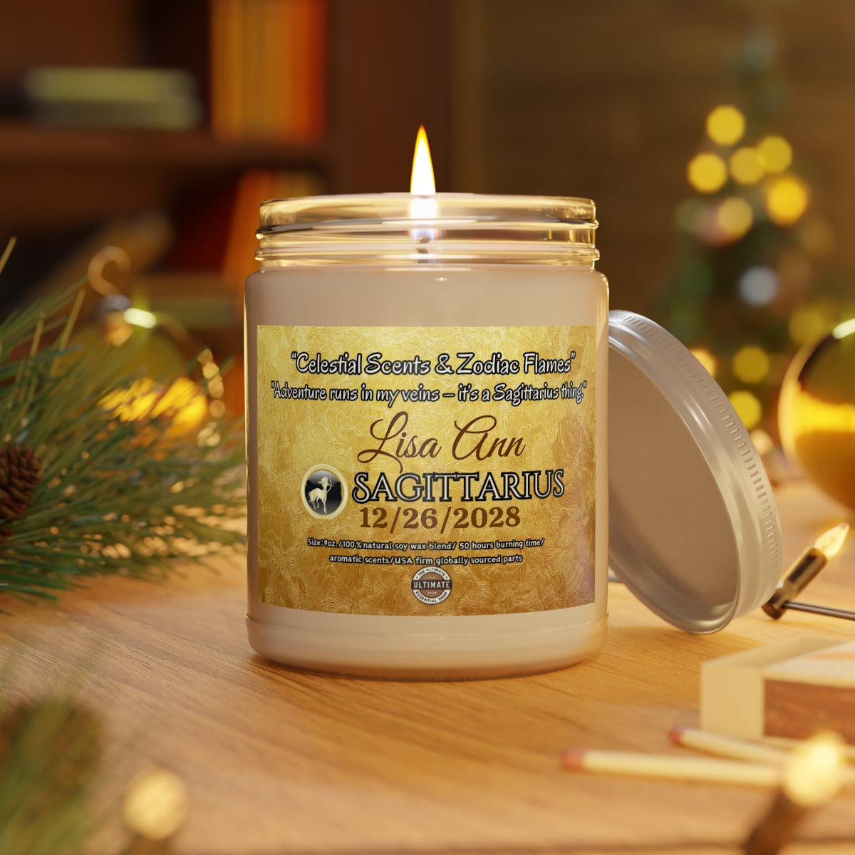 Personalize Sagittarius Scented Candles, 9oz