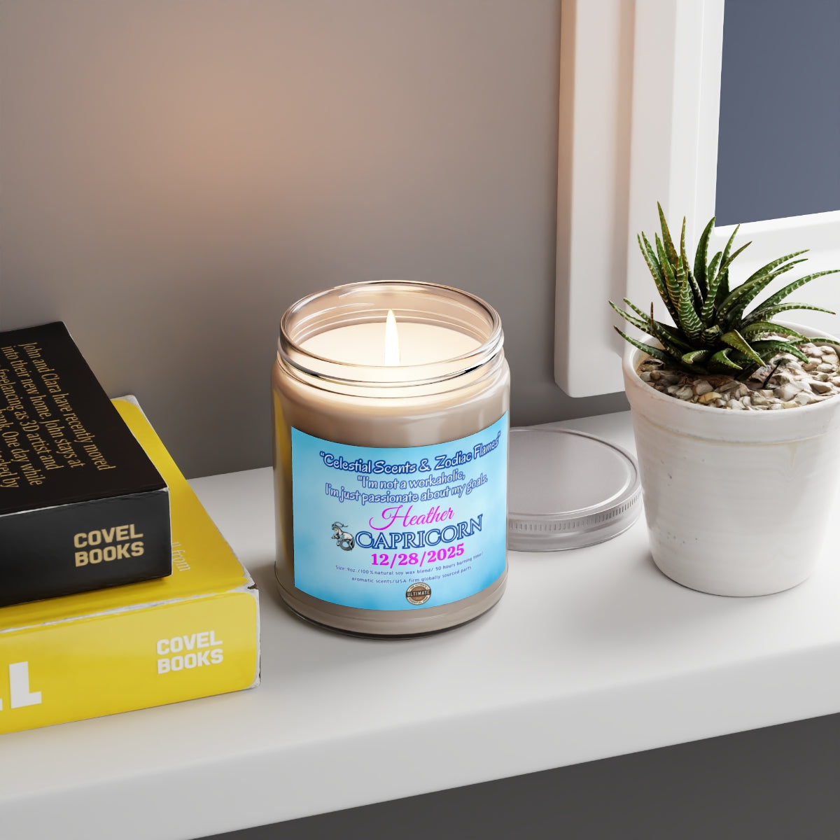 Personalized Capricorn Scented Candles, 9oz