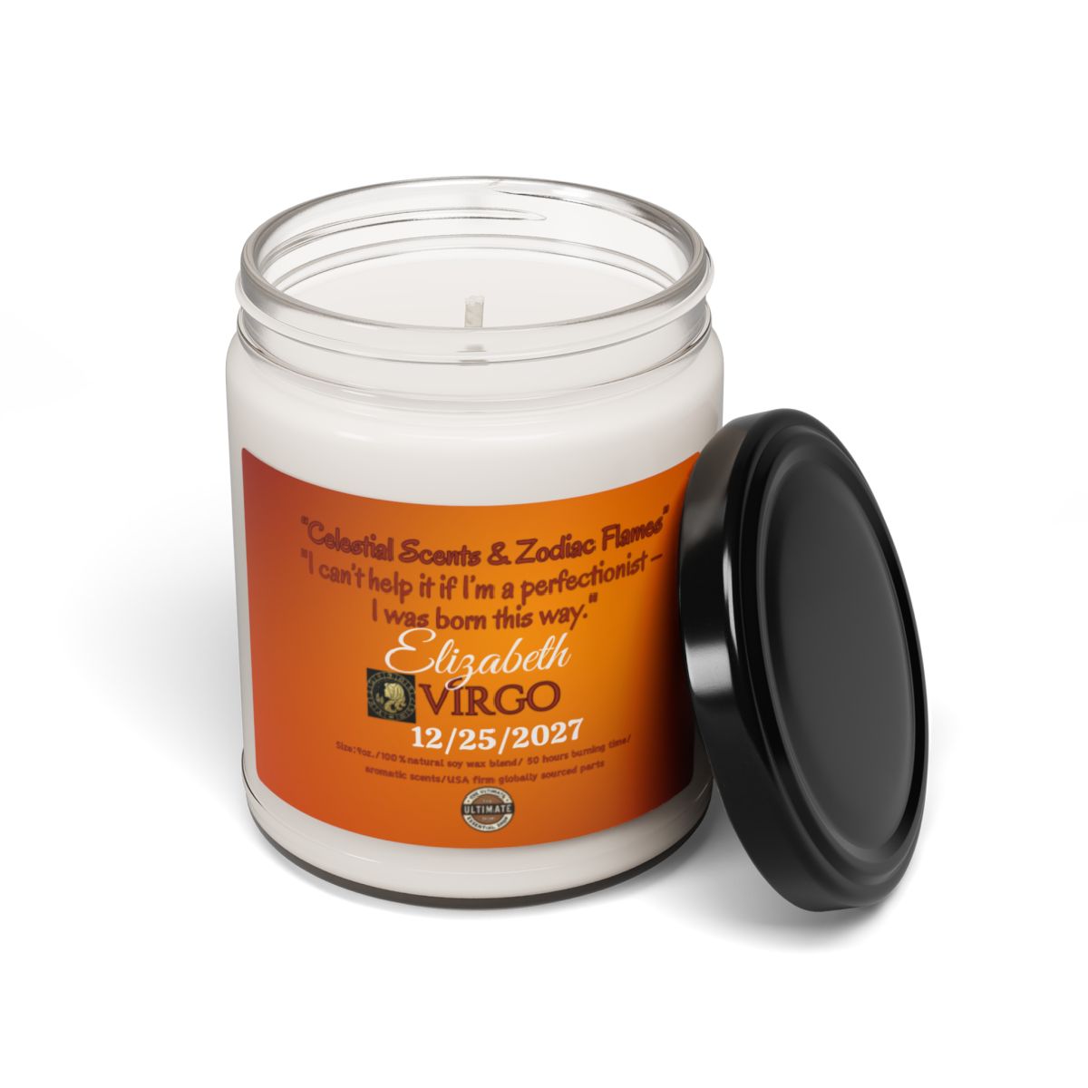 Personalization Virgo Scented Soy Candle, 9oz