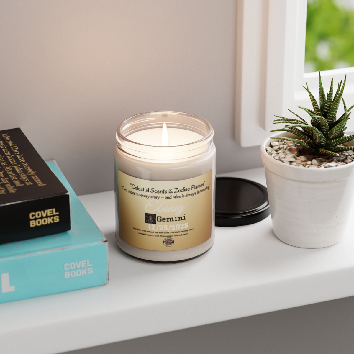 Personalized Gemini Scented Soy Candle, 9oz