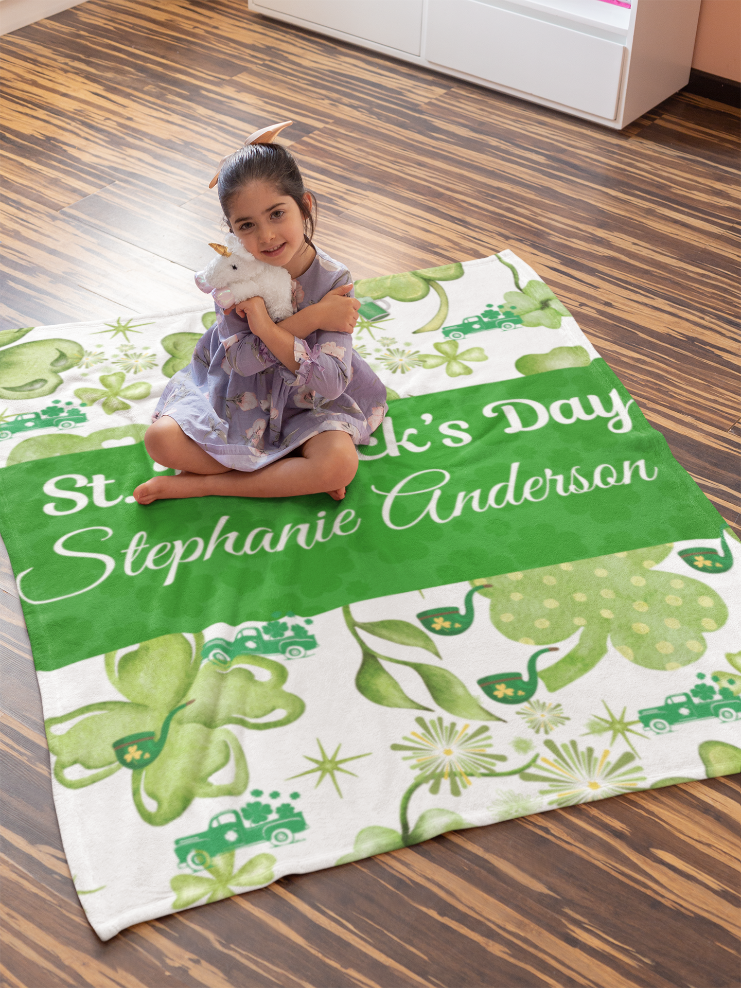 Personalized St. Patrick Plush Fleece Blanket - 50x60 & 60X80,