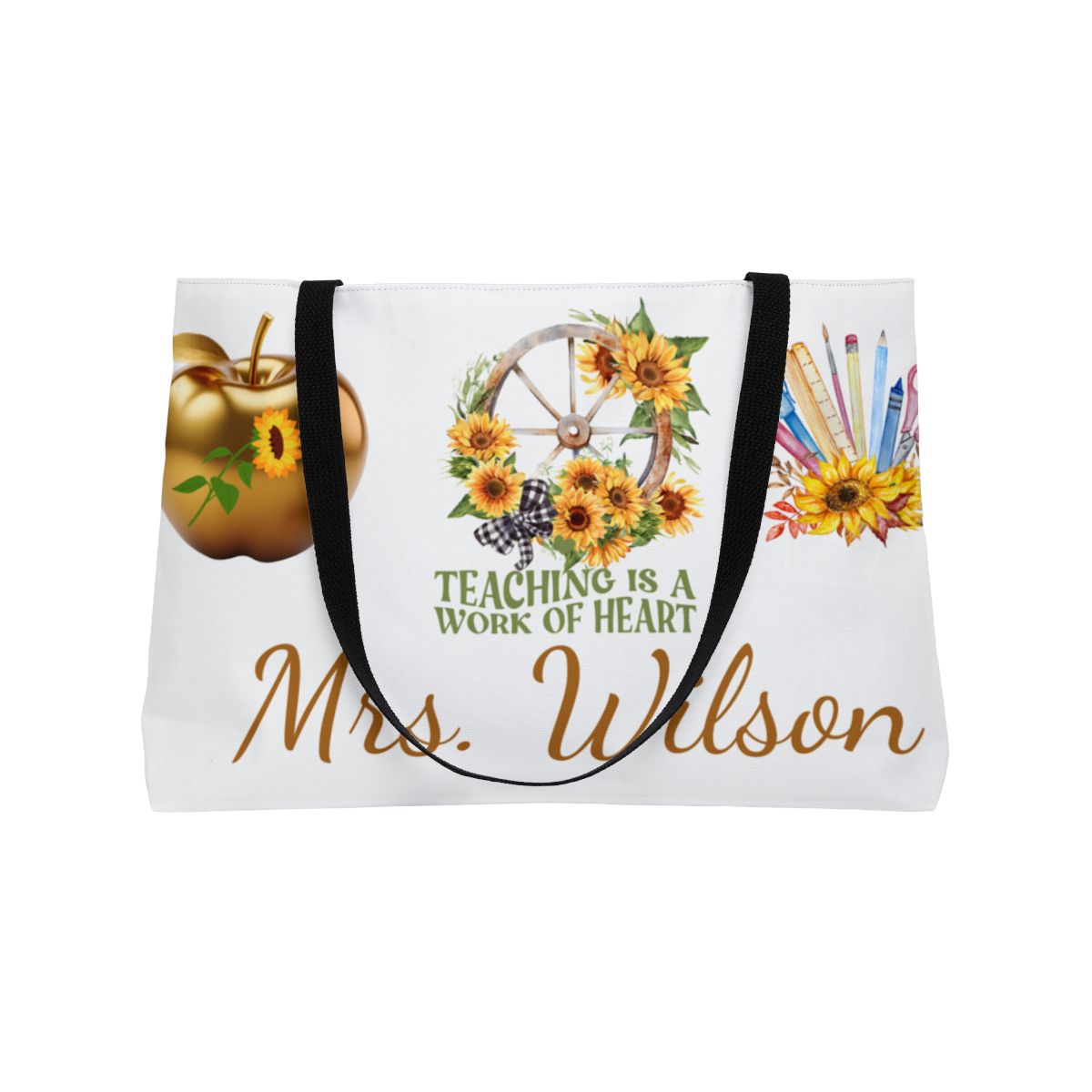 Personalization Teacher Tote Bag
