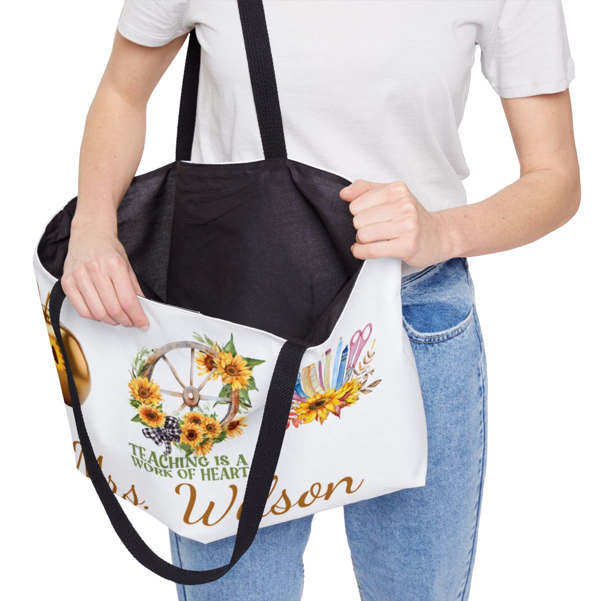 Personalization Teacher Tote Bag