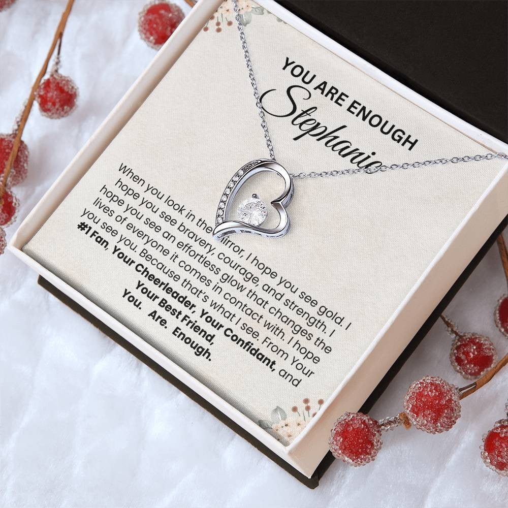 Personalization Forever Love Necklace with Message Card