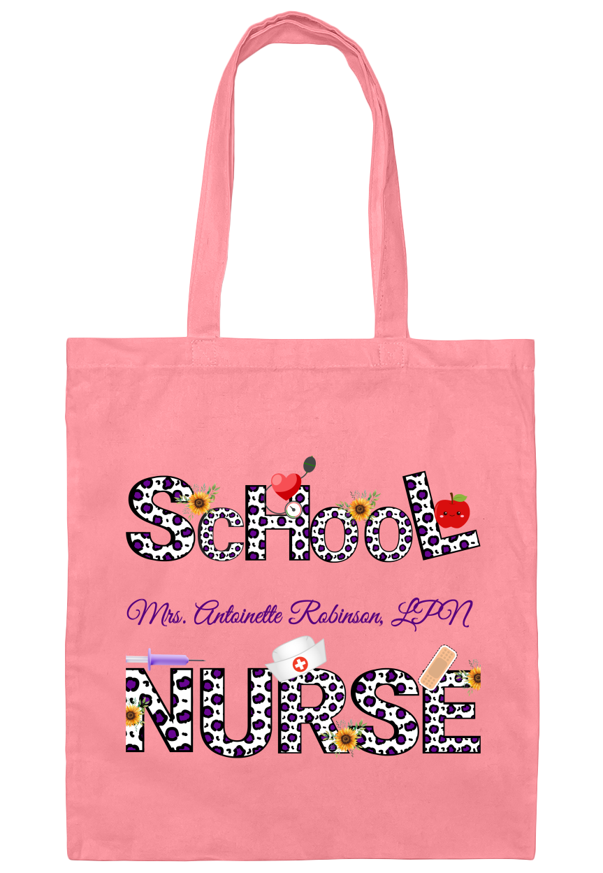 Personalized School Nurse Tote Bag