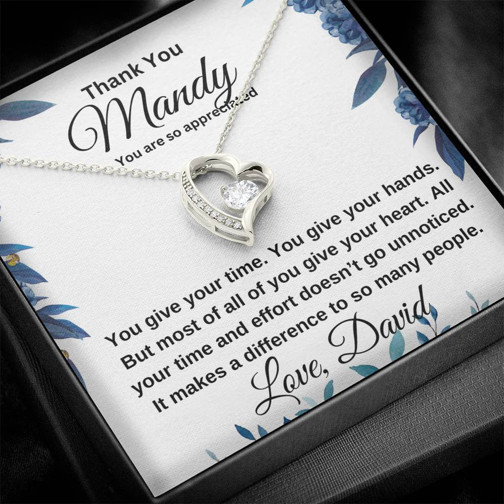 Personalized Thank You Forever Love Necklace