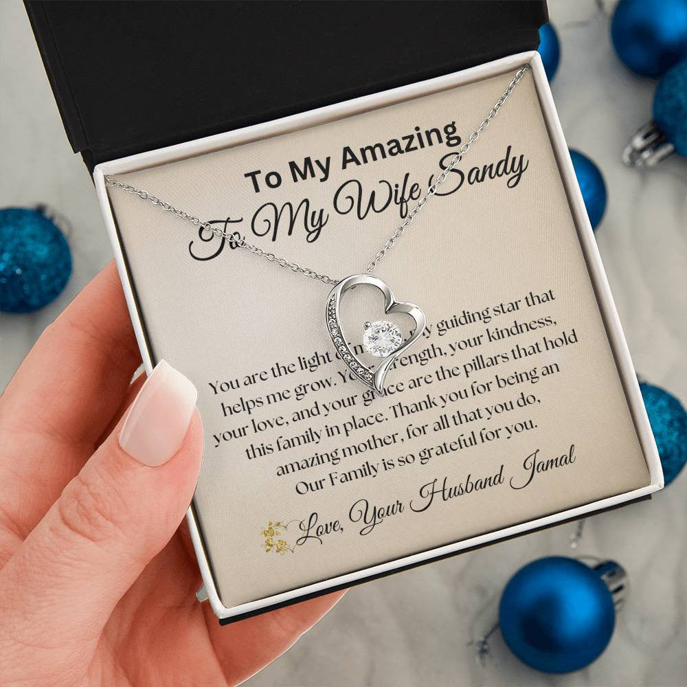 Personalized To My Wife (Sandy) Forever Love Necklace