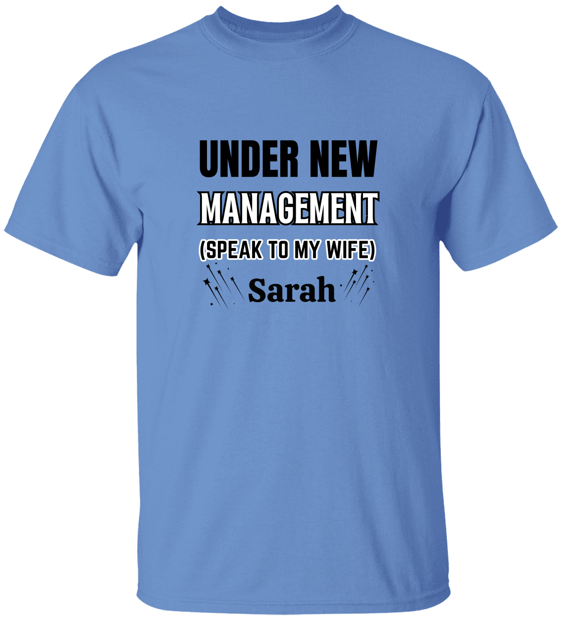 Personalized Under New Management Unisex  Cotton Tee
