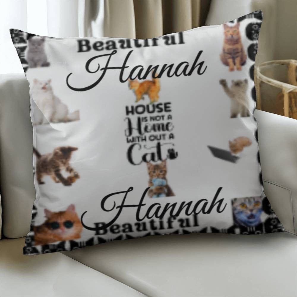 Personalized Cat Lover's Cat Classic Pillow Cover with Insert