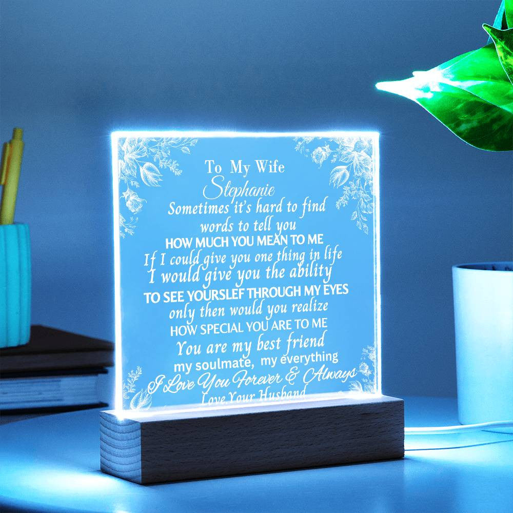 Personalized Acrylic Square Plaque