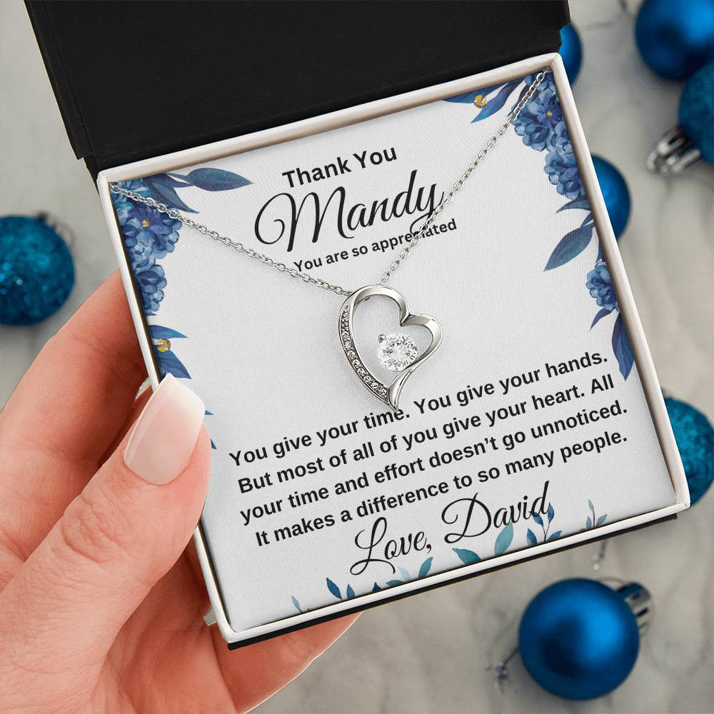 Personalized Thank You Forever Love Necklace