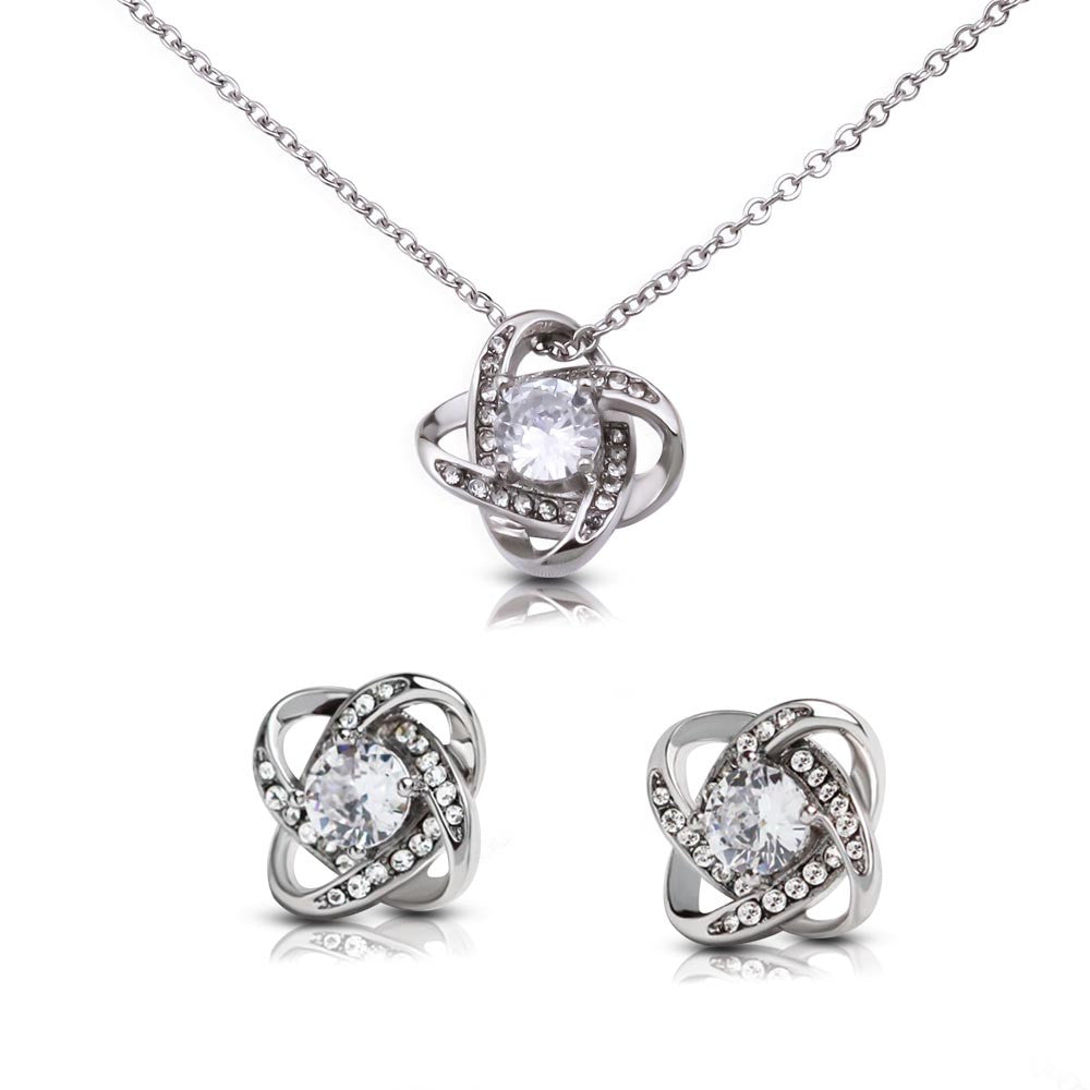 Our Beautiful Daughter Love Knot Earring & Necklace Set