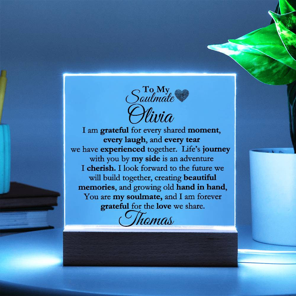 Personalized Soulmate Acrylic Square Plaque