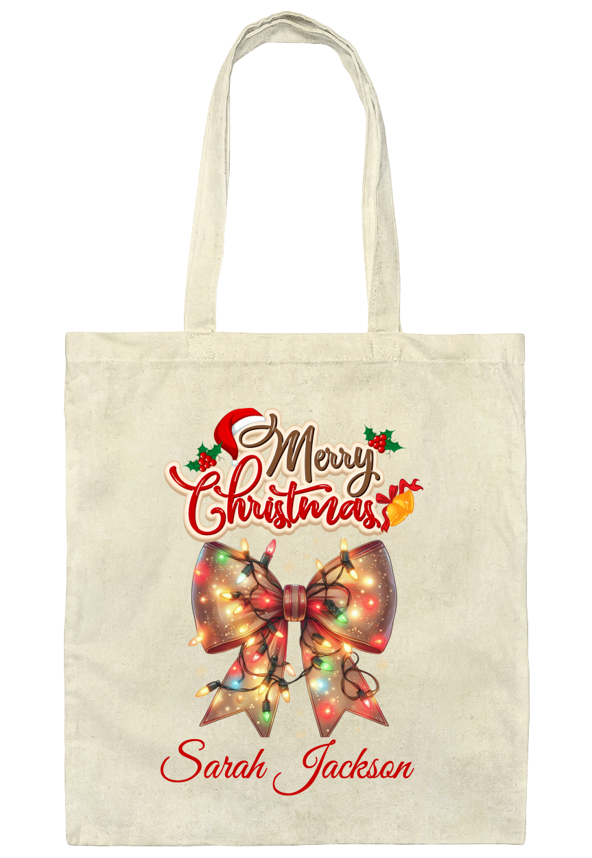 Personalization Christmas Tote Canvas &11oz & 15oz Ceramic Mugs