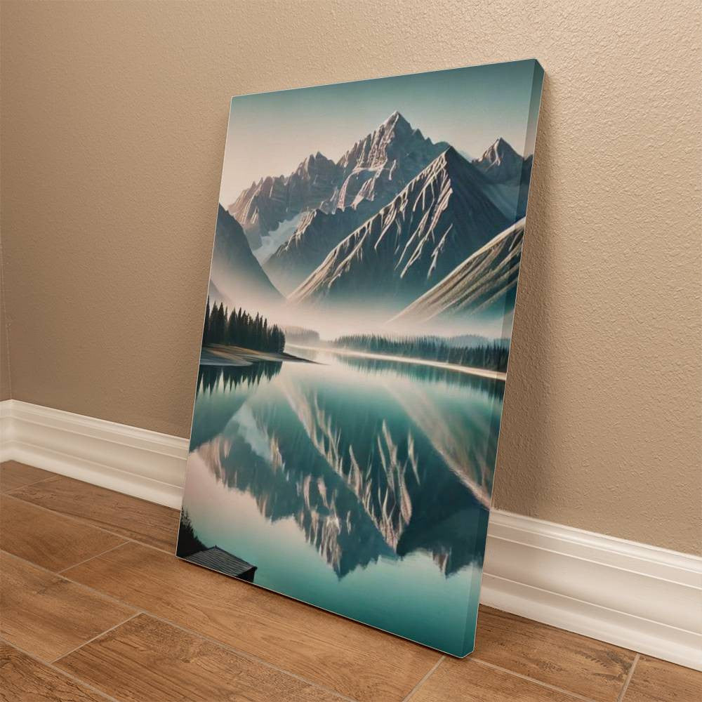 Majestic Mountain and Lake Canvas Print