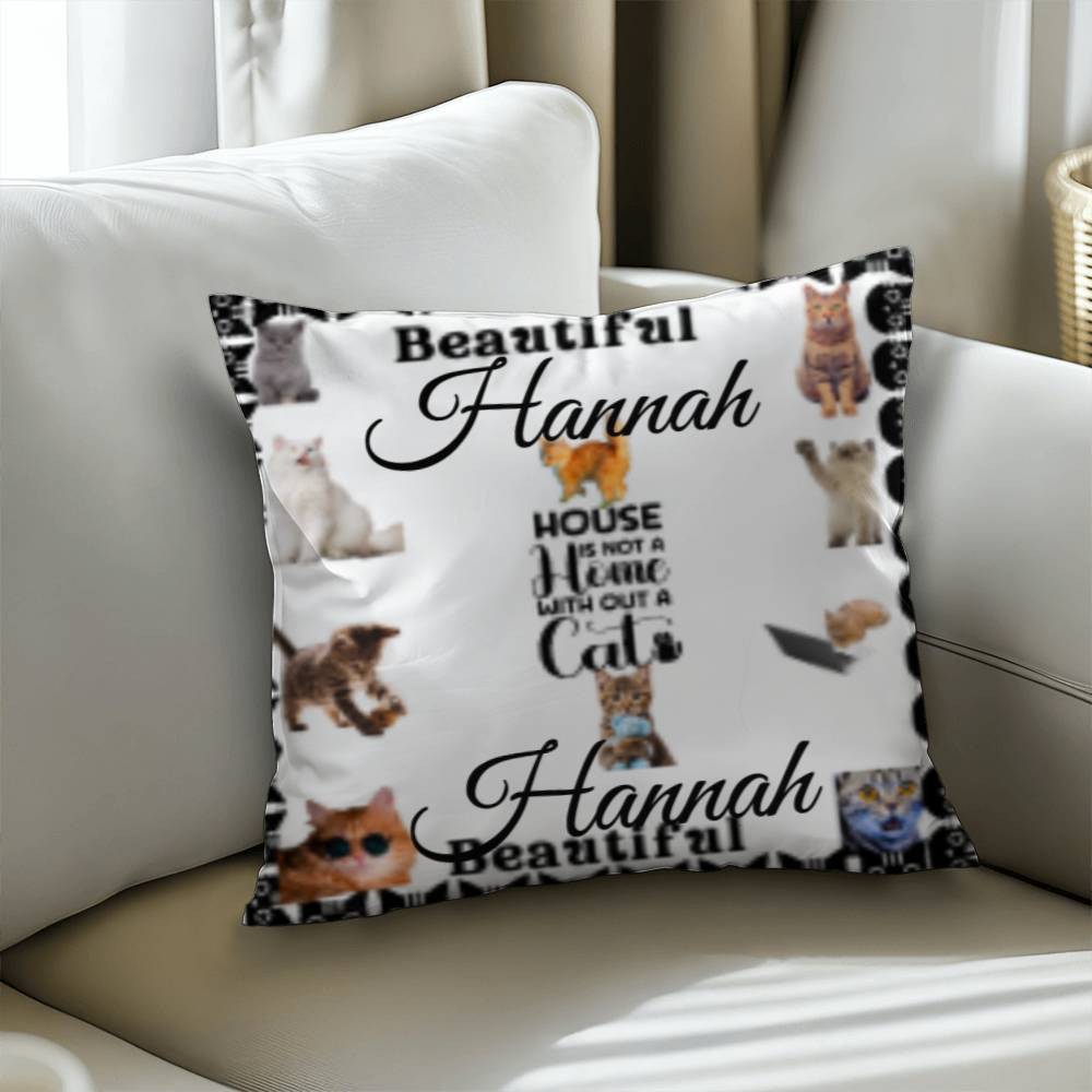 Personalized Cat Lover's Cat Classic Pillow Cover with Insert