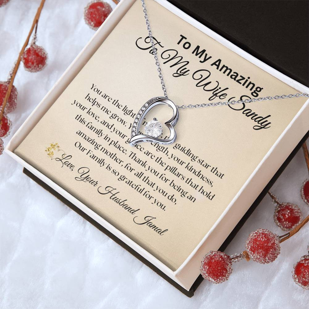 Personalized To My Wife (Sandy) Forever Love Necklace