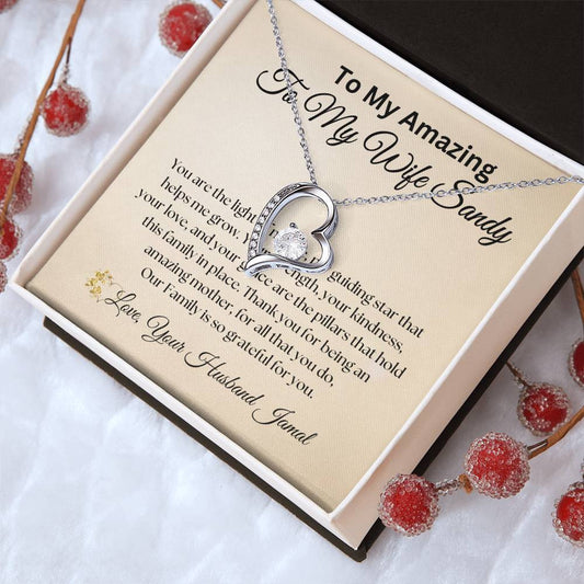 Personalized To My Wife (Sandy) Forever Love Necklace