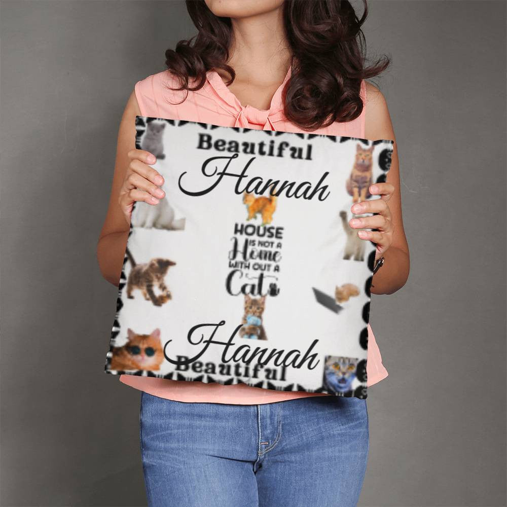 Personalized Cat Lover's Cat Classic Pillow Cover with Insert