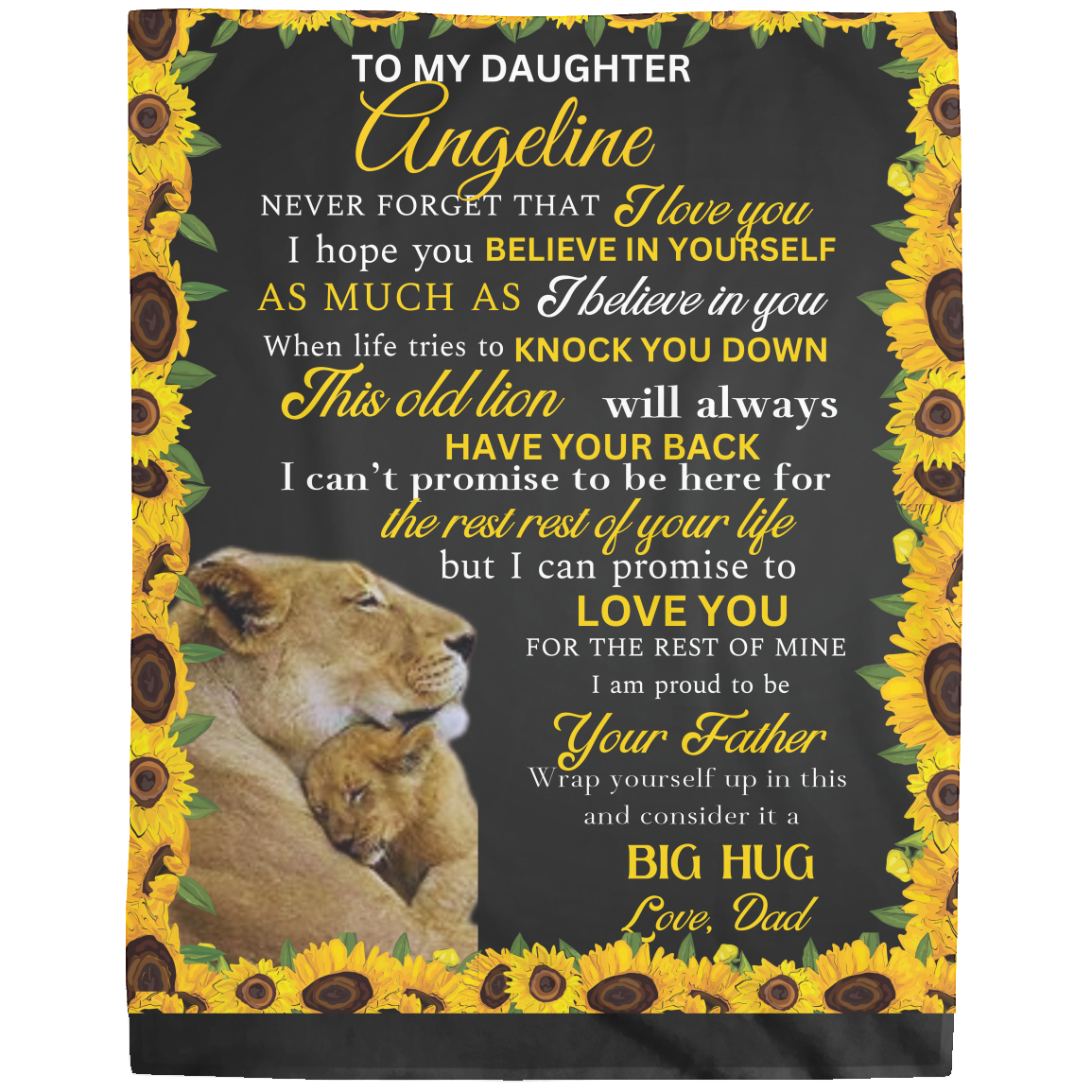 To My Daughter Personalization Cozy Plush Fleece Blanket