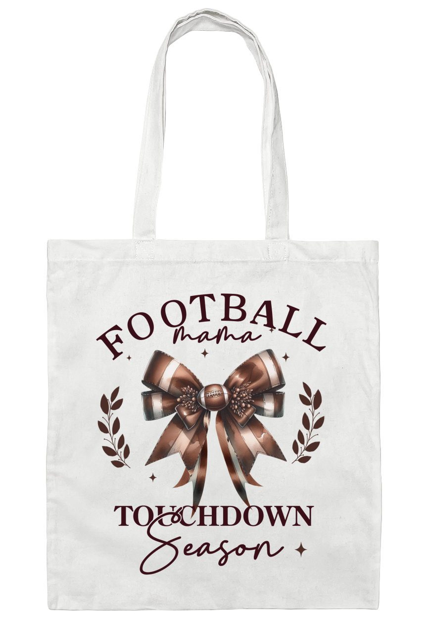 Football Mama Canvas Tote Bag