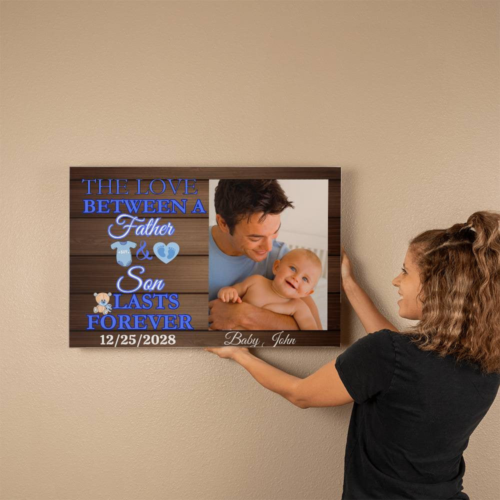 Personalized Father and Son Wrapped Canvas