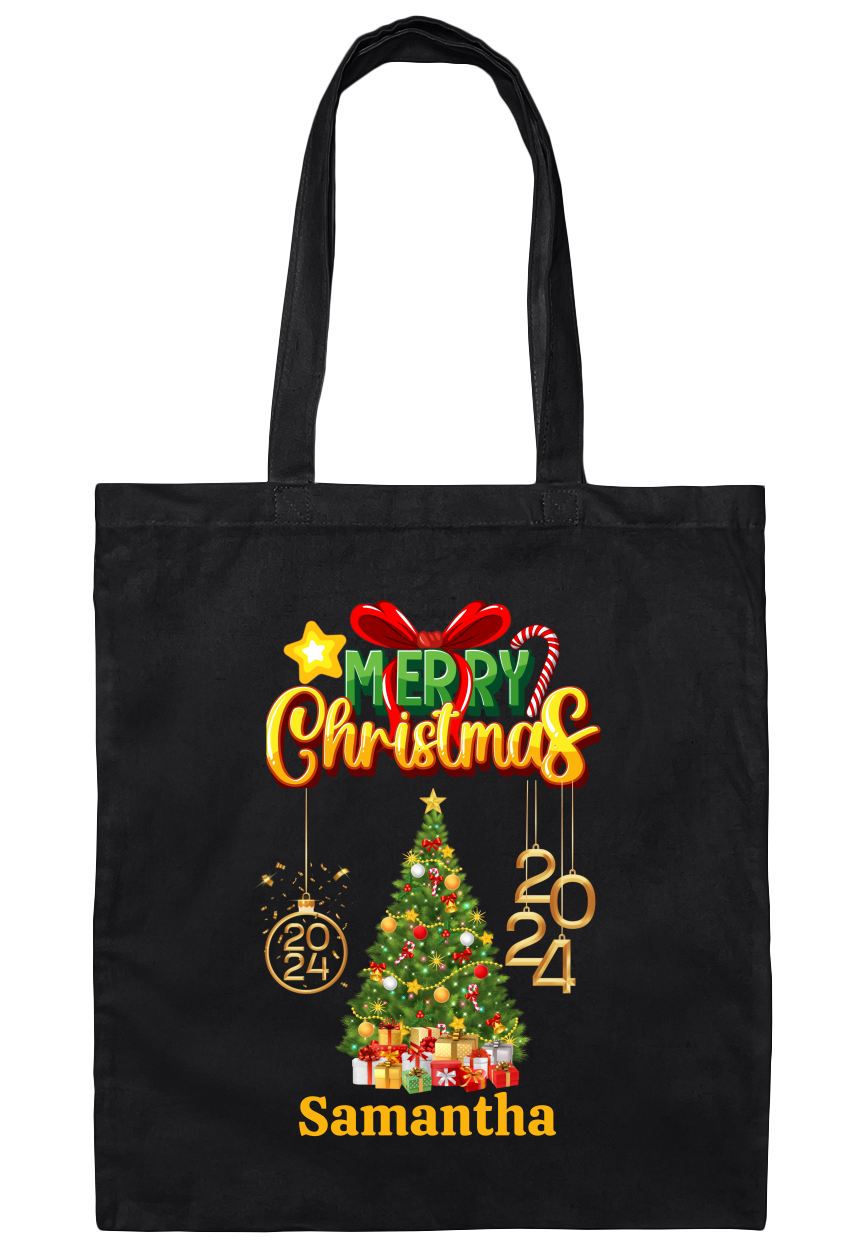 Personalized Christmas 2024 Tote Bag