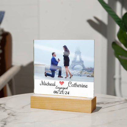 Personalized Couples Acrylic Square Plaque