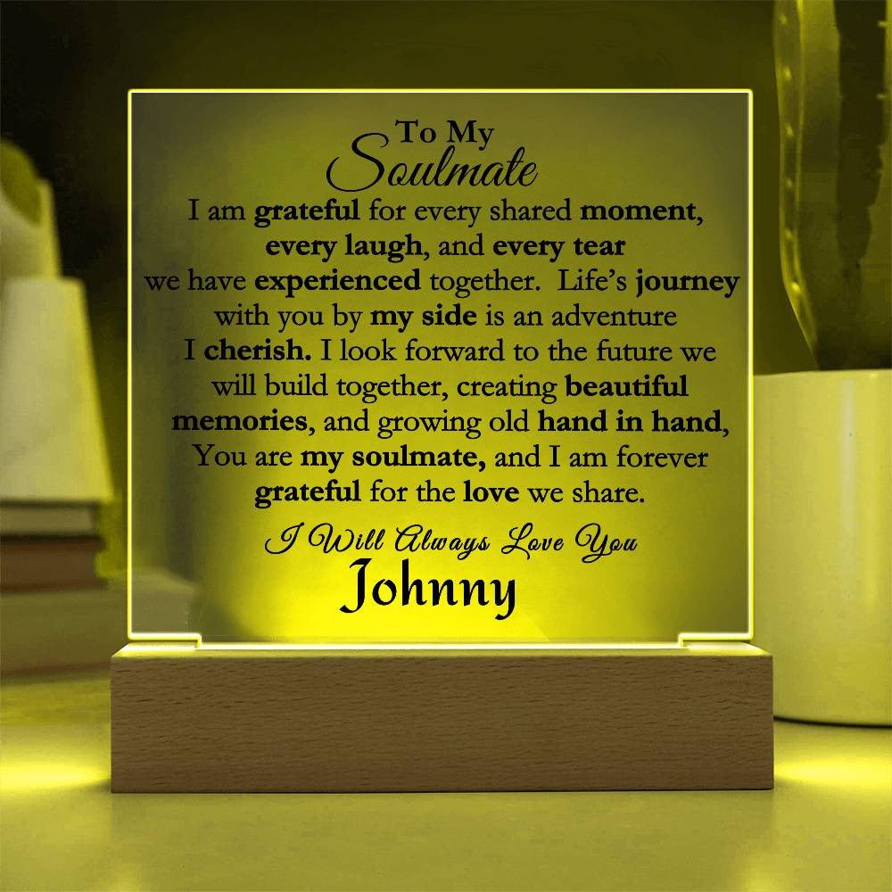 Personalized Acrylic  LED Square Plaque