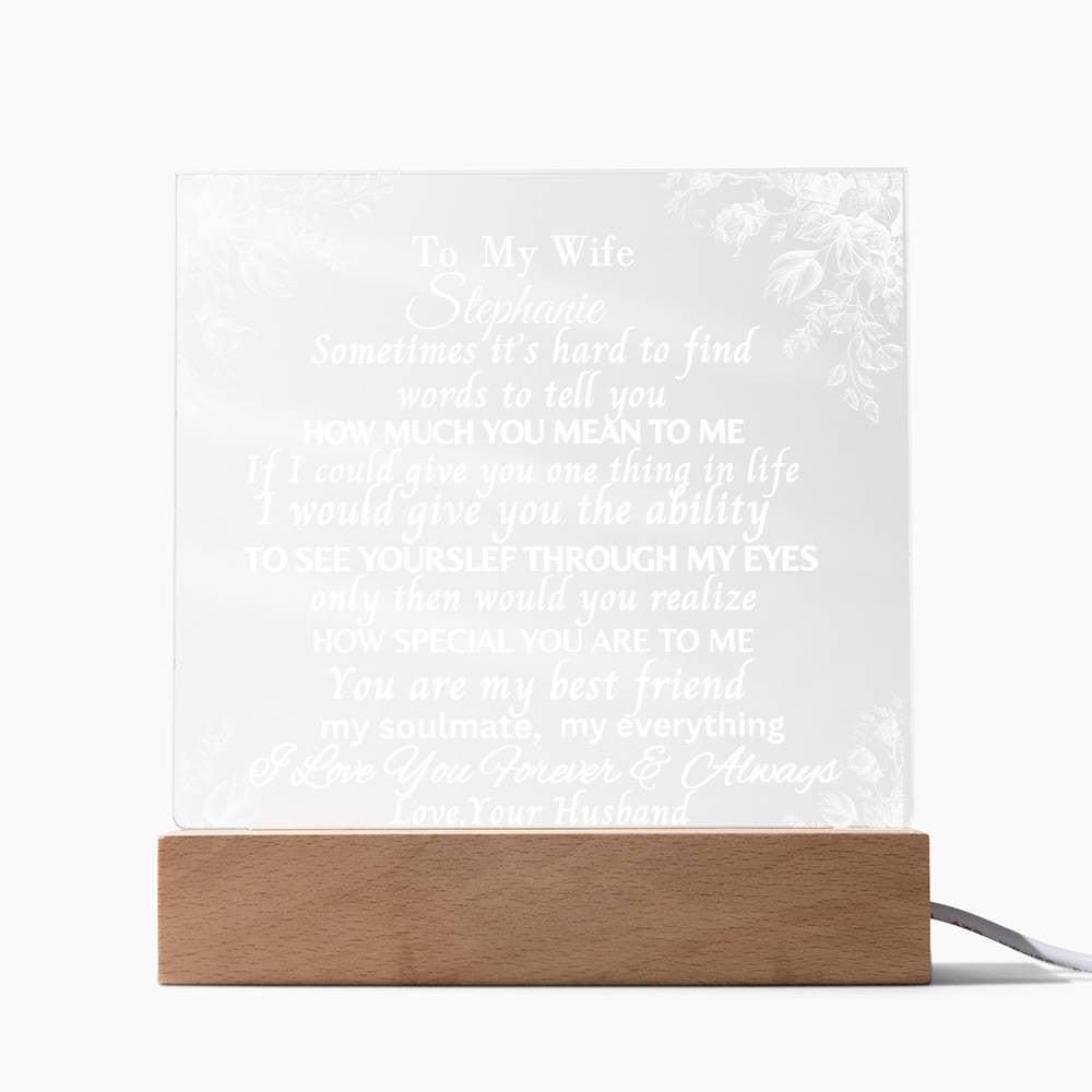 Personalized Acrylic Square Plaque