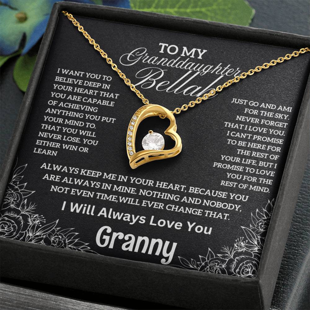 To My Granddaughter Forever Love Necklace