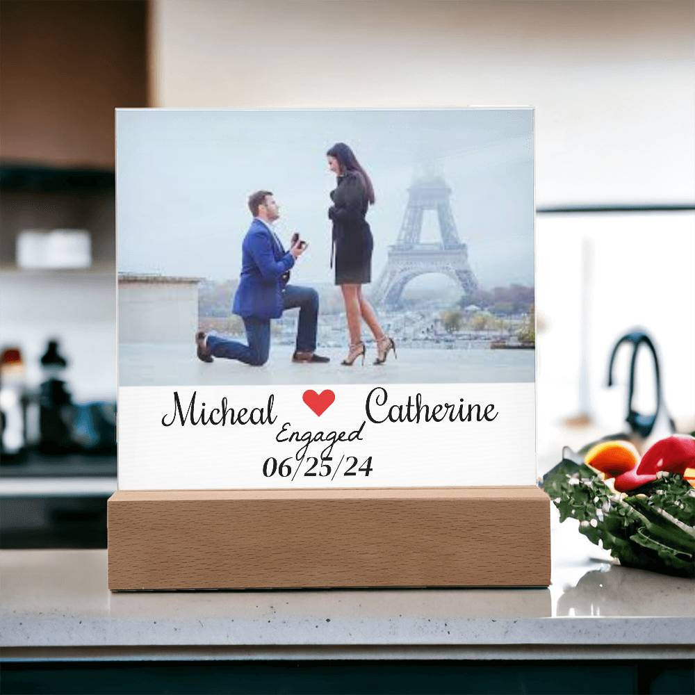 Personalized Couples Acrylic Square Plaque