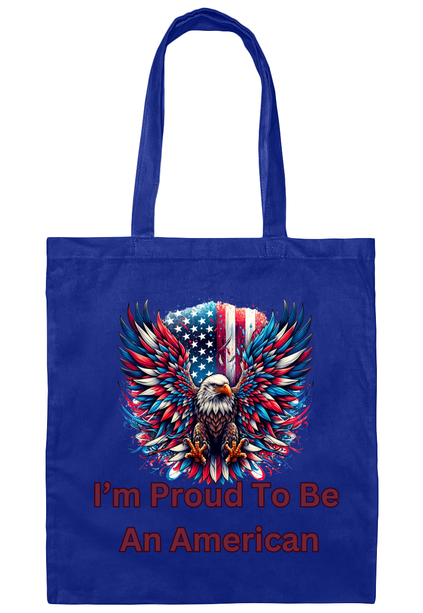 Proud To Be An American Canvas Tote Bag