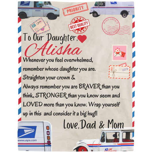 To Our Daughter Personalized Blanket - 60x80,60x50