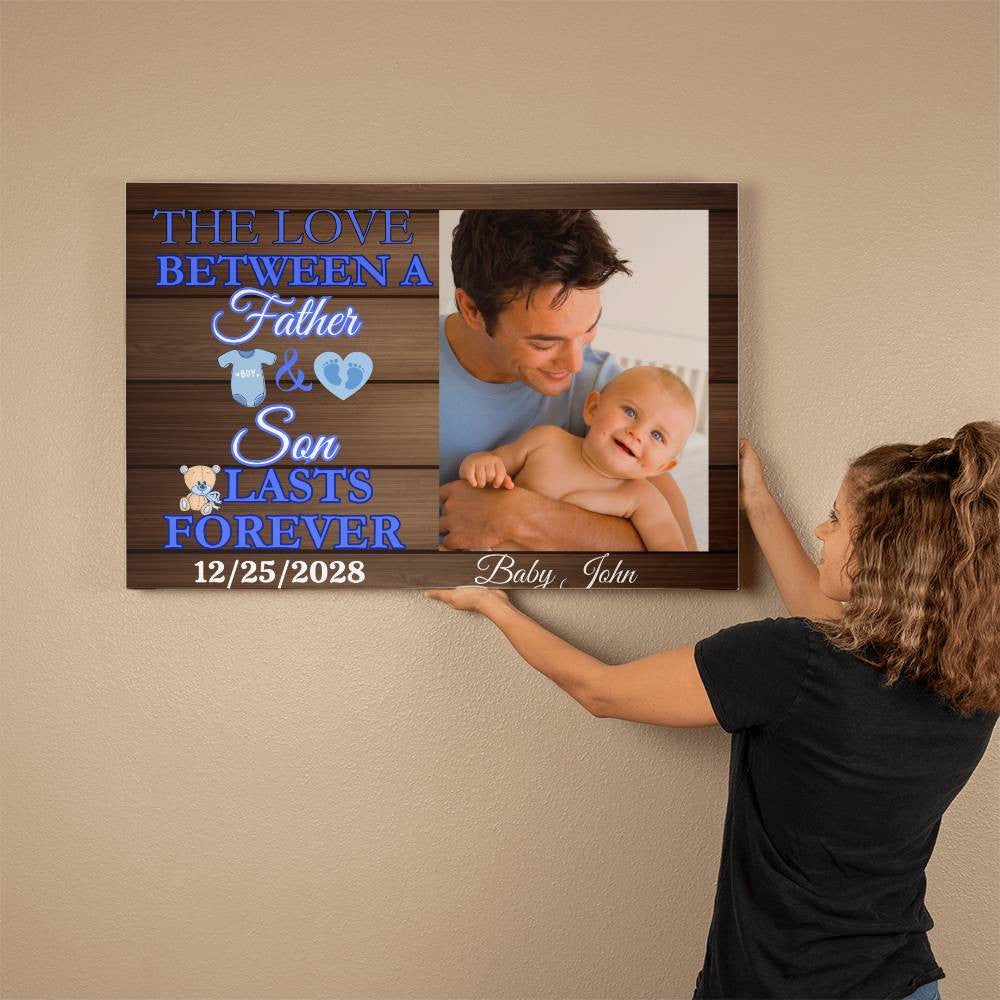 Personalized Father and Son Wrapped Canvas