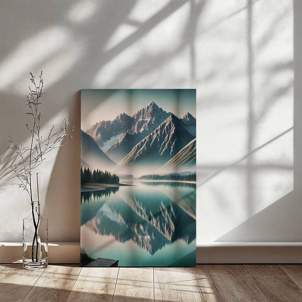 Majestic Mountain and Lake Canvas Print