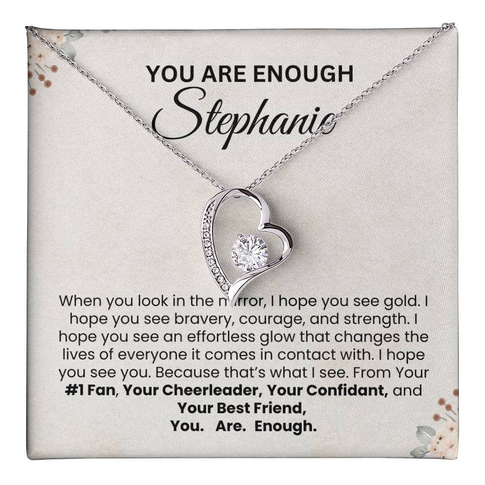 Personalization Forever Love Necklace with Message Card