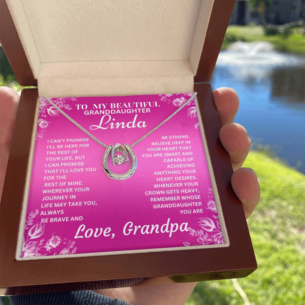 Personalized Granddaughter Lucky In Love PARTNER