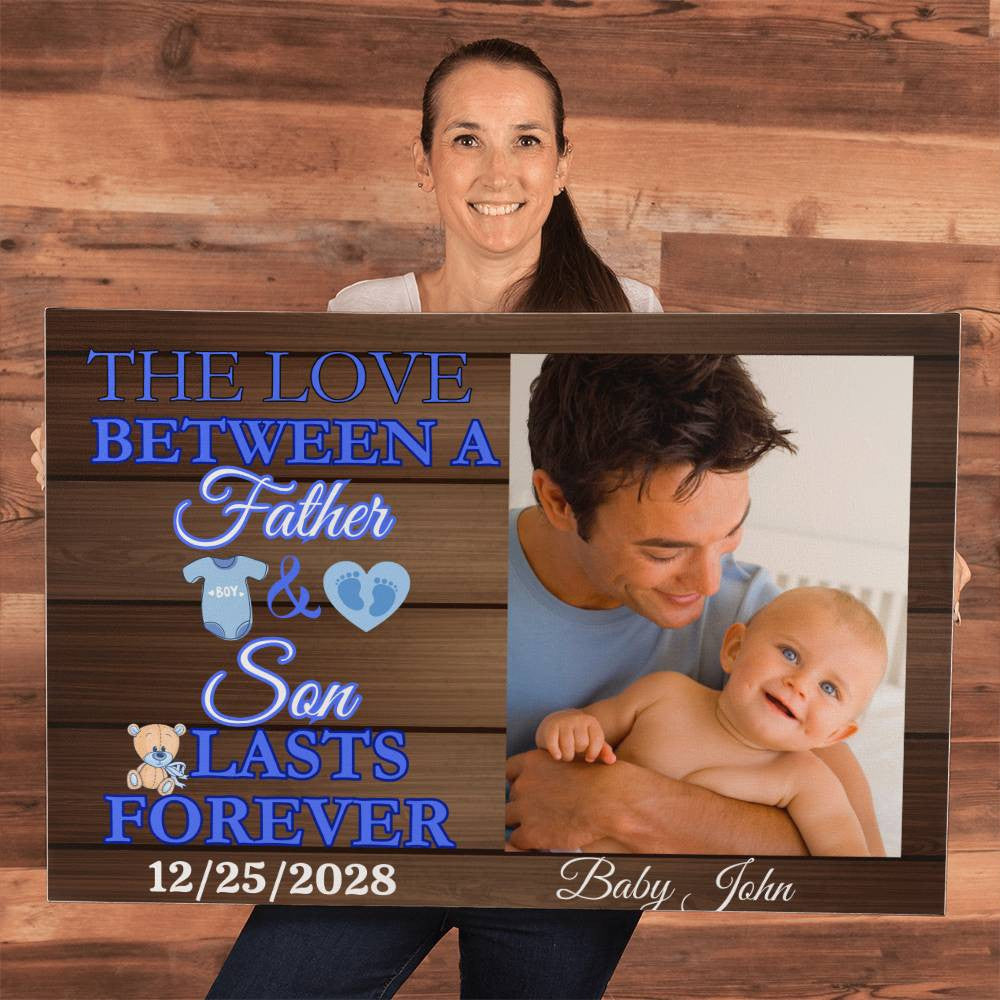 Personalized Father and Son Wrapped Canvas