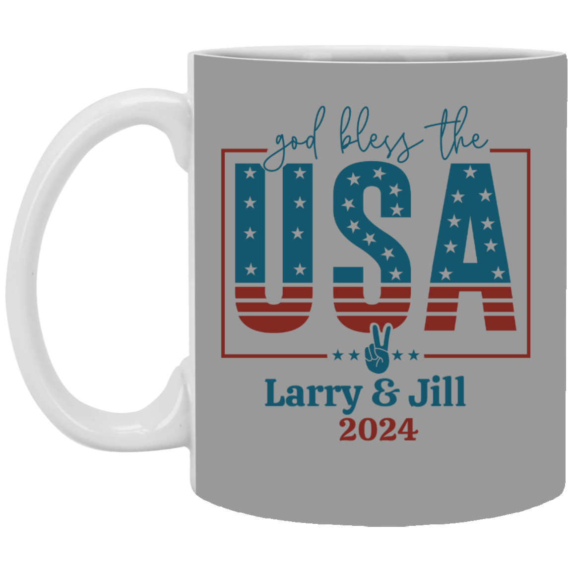 Personalize God Bless The USA 11 oz.  Mug